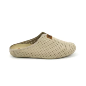 Norteñas 13-191 - Zueco en tejido perforado y plantilla interior en arena