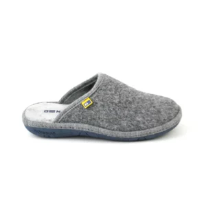 Nordikas 2630 - Zueco de hombre en fieltro con piso mullido en gris