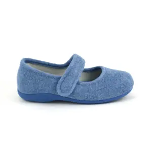 Garzón 7755.111 - Mercedes plano en felpa y plantilla en jeans