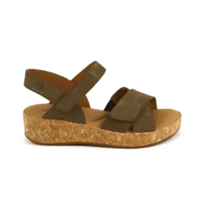 Jose Seibel Evita 03 - Sandalia en nobuk con velcros en taupe