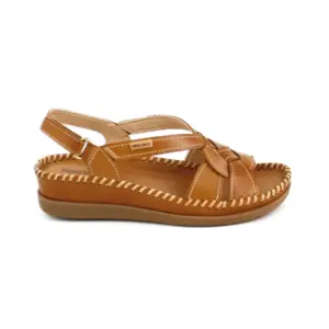 Pikolinos 1839 - Sandalia en piel con nudo y velcro en cuero