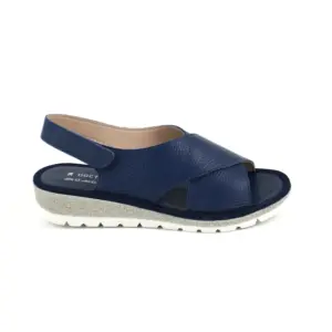 Doctor Cutillas 35310 - Sandalia en piel con tiras cruzadas en marino